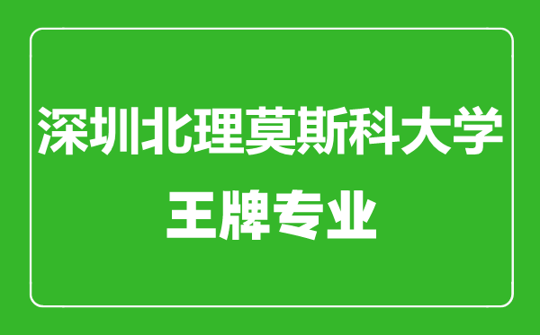 深圳北理莫斯科大學(xué)王牌專業(yè)有哪些,深圳北理莫斯科大學(xué)最好的專業(yè)是什么