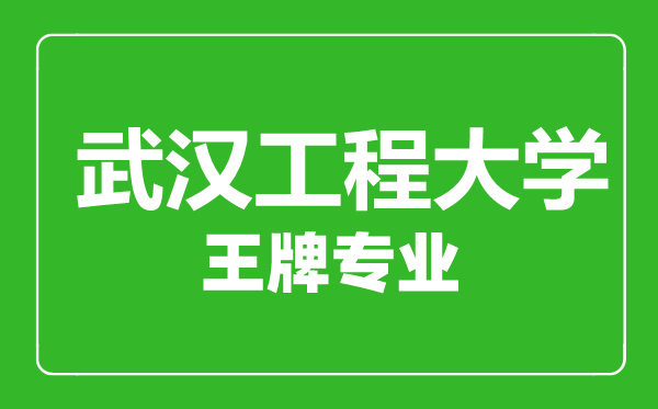 武漢工程大學(xué)王牌專(zhuān)業(yè)有哪些,武漢工程大學(xué)最好的專(zhuān)業(yè)是什么