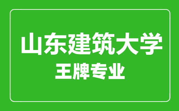 山東建筑大學(xué)王牌專(zhuān)業(yè)有哪些,山東建筑大學(xué)最好的專(zhuān)業(yè)是什么