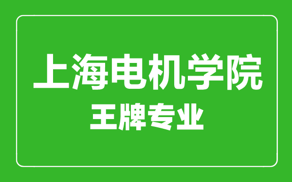 上海電機學院王牌專業(yè)有哪些,上海電機學院最好的專業(yè)是什么