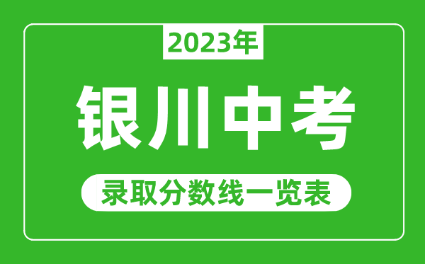 2023年銀川中考錄取分數線(xiàn),銀川市各高中錄取分數線(xiàn)一覽表