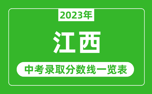 2023年江西中考錄取分數線(xiàn),江西省各高中錄取分數線(xiàn)一覽表