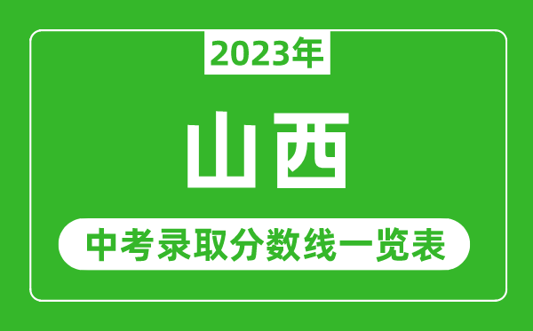 2023年山西中考錄取分數線(xiàn),山西省各高中錄取分數線(xiàn)一覽表