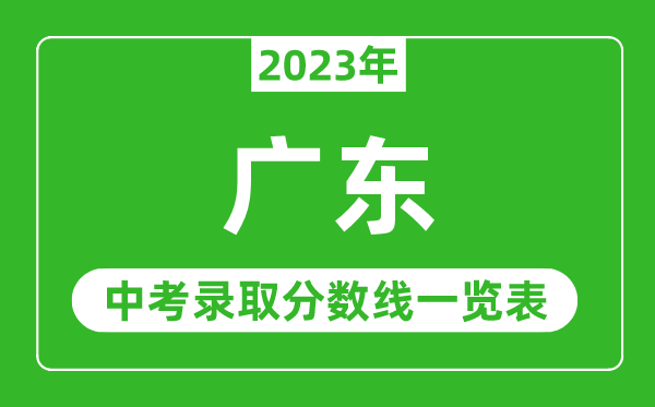 2023年廣東中考錄取分數線(xiàn),廣東省各高中錄取分數線(xiàn)一覽表