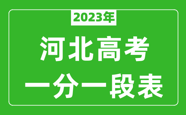 2023年河北高考一分一段表(物理類(lèi)+歷史類(lèi))