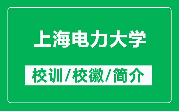 上海電力大學(xué)的校訓和校徽是什么（附上海電力大學(xué)簡(jiǎn)介）