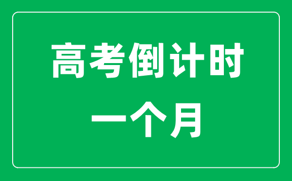 高考倒計(jì)時(shí)一個(gè)月該怎么學(xué),高考最后30天攻略