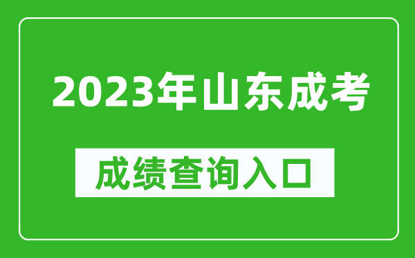 2023年山東成考成績(jì)查詢(xún)入口網(wǎng)址（https://www.sdzk.cn/）