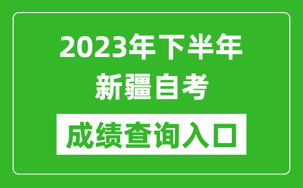 2023年下半年新疆自考成績(jī)查詢(xún)?nèi)肟诰W(wǎng)址（https://www.xjzk.gov.cn/）