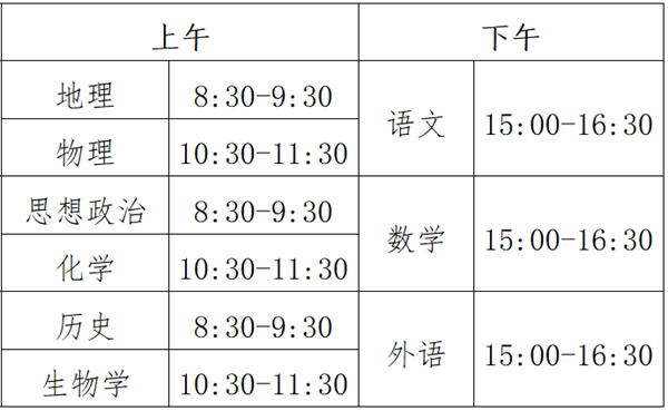 2024年湖北高中學(xué)業(yè)水平考試具體時(shí)間安排