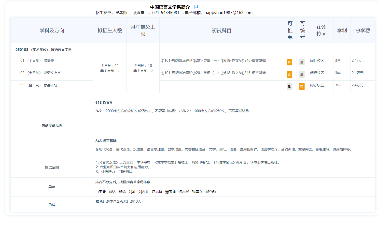 2024年華東師范大學研究生招生簡章及各專業(yè)招生計劃人數(shù)