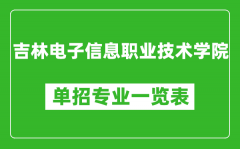 吉林電子信息職業(yè)技術(shù)學(xué)院?jiǎn)握袑I(yè)一覽表