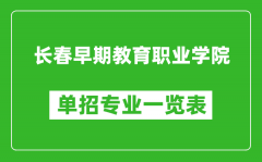 長(zhǎng)春早期教育職業(yè)學(xué)院?jiǎn)握袑I(yè)一覽表