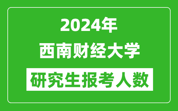 2024年西南財經(jīng)大學(xué)研究生報考人數