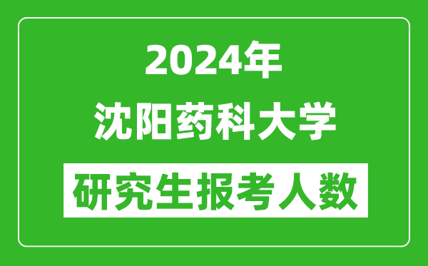 2024年沈陽(yáng)藥科大學(xué)研究生報考人數