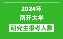 2024年南開大學(xué)研究生報(bào)考人數(shù)