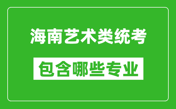 海南藝術類統(tǒng)考包含哪些專業(yè)？