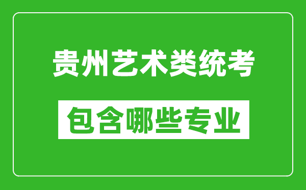 貴州藝術(shù)類統(tǒng)考包含哪些專業(yè)？