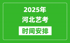 2025年河北藝考時間具體是什么時候？