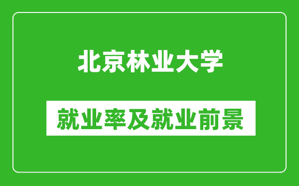 北京林業(yè)大學(xué)就業(yè)率怎么樣,就業(yè)前景好嗎？