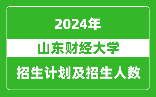 山東財經(jīng)大學(xué)2024年在江蘇的招生計劃及招生人數