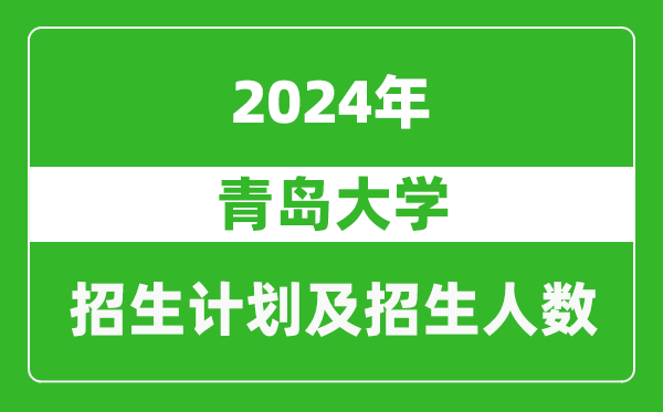 青島大學(xué)2024年在河南的招生計劃和招生人數