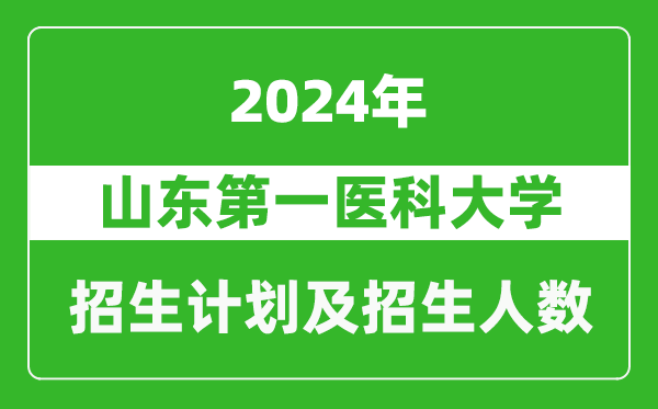 山東第一醫科大學(xué)2024年在河南的招生計劃和招生人數