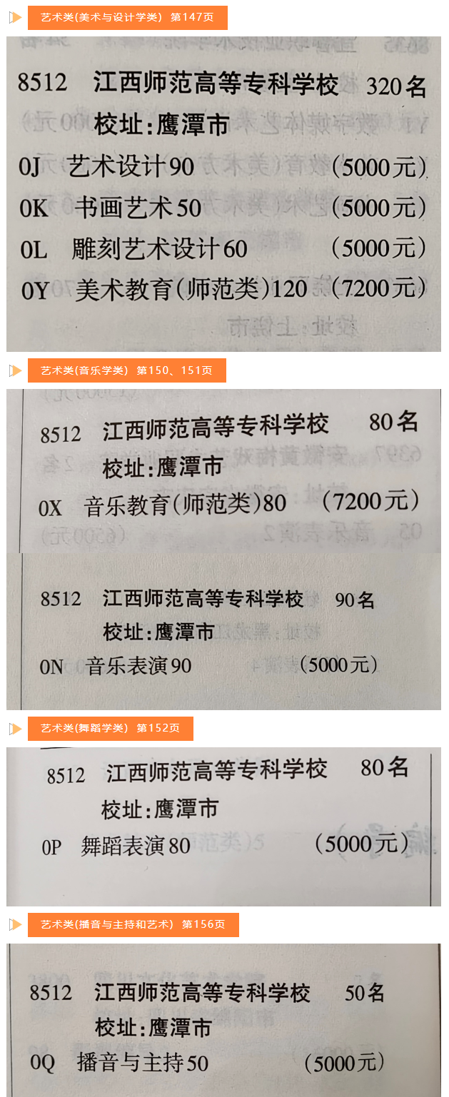 江西師范高等專科學校藝術(shù)類學費多少錢一年（附各專業(yè)收費標準）