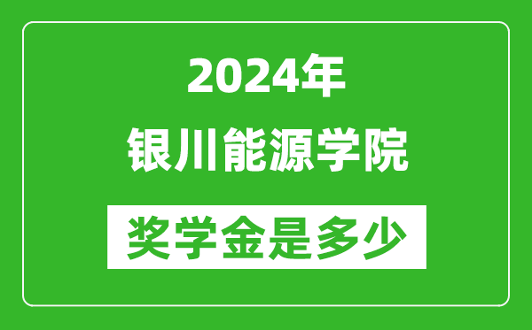 2024年銀川能源學院獎學金多少錢,覆蓋率是多少？