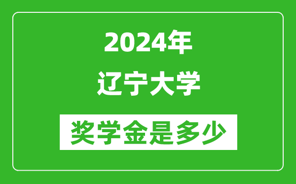 2024年遼寧大學(xué)獎(jiǎng)學(xué)金多少錢,覆蓋率是多少？