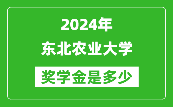 2024年?yáng)|北農(nóng)業(yè)大學(xué)獎(jiǎng)學(xué)金多少錢,覆蓋率是多少？