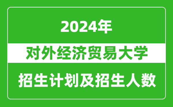 對外經(jīng)濟貿易大學(xué)2024年在河南的招生計劃和招生人數