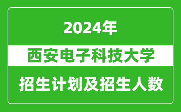 西安電子科技大學(xué)2024年在四川的招生計劃及招生人數