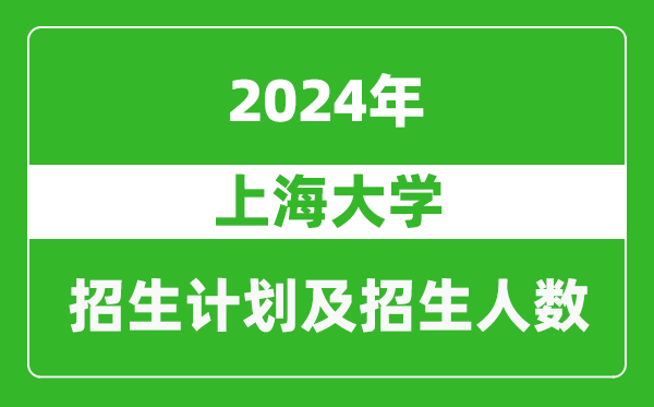 上海大學(xué)2024年在福建的招生計劃及招生人數