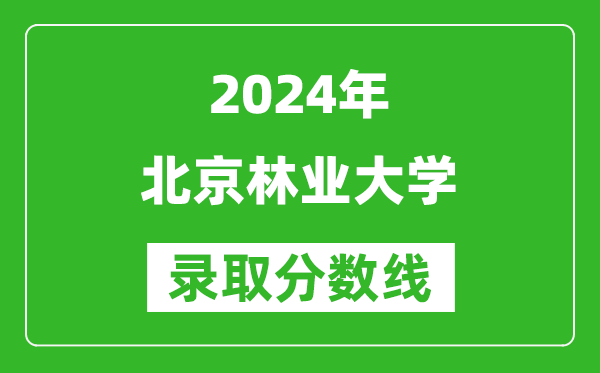 2024廣西高考多少分可以上北京林業(yè)大學(xué)（含分數(shù)線、位次）