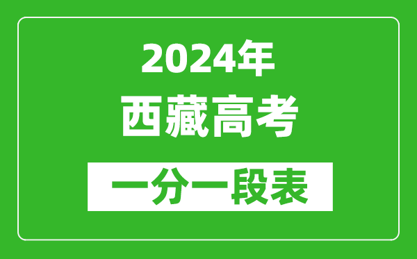 2024西藏高考一分一段表,高考位次排名查詢(xún)（完整版）