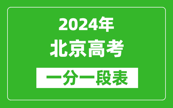 2024北京高考一分一段表,高考位次排名查詢(xún)（完整版）