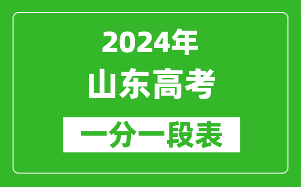 2024山東高考一分一段表,高考位次排名查詢(xún)（完整版）