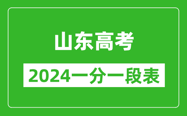 山東高考分數線(xiàn)2024年一分一段表（高考成績(jì)分數段）