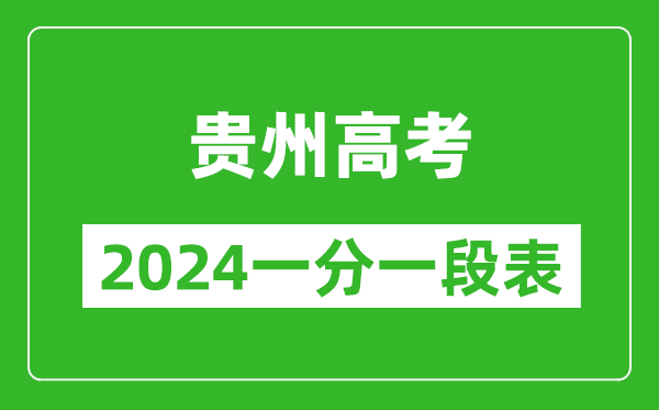 貴州高考分數線(xiàn)2024年一分一段表（物理類(lèi)+歷史類(lèi)）