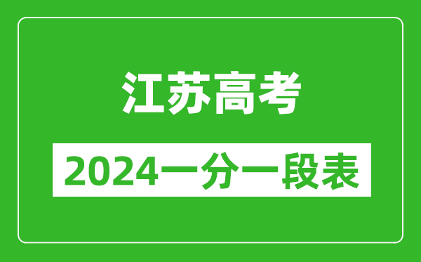 江蘇高考分數線(xiàn)2024年一分一段表（物理類(lèi)+歷史類(lèi)）