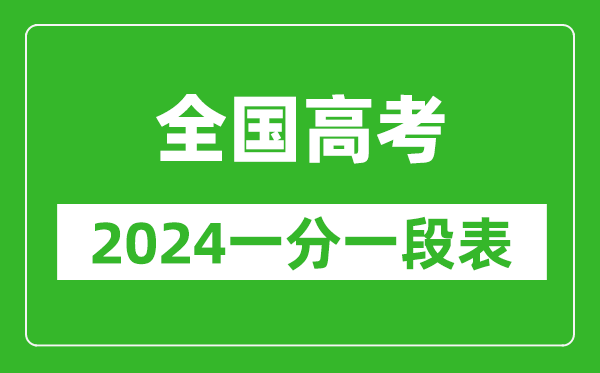 全國高考分數線(xiàn)2024年一分一段表（31省市匯總）