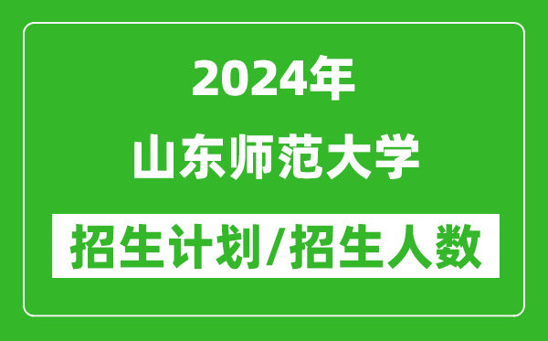 2024年山東師范大學(xué)各省招生計劃及各專(zhuān)業(yè)招生人數是多少