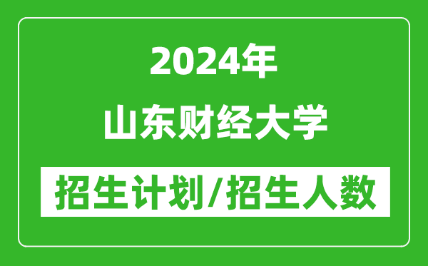 2024年山東財經(jīng)大學(xué)各省招生計劃及各專(zhuān)業(yè)招生人數是多少