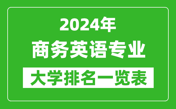 2024年全國商務(wù)英語(yǔ)專(zhuān)業(yè)大學(xué)排名一覽表