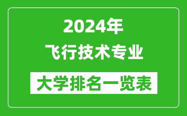 2024年全國飛行技術(shù)專(zhuān)業(yè)大學(xué)排名一覽表