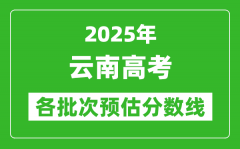 2025云南高考各批次預(yù)估分數(shù)線（附歷年錄取控制線）