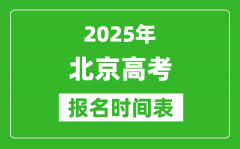 2025年北京高考報名時間及截止時間表