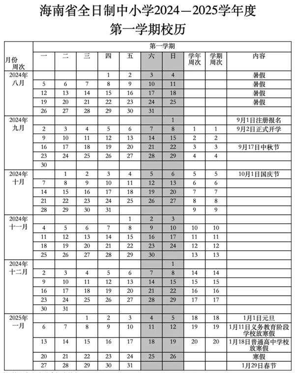 2025年海口中小學(xué)寒假放假時間表,海口寒假多少天?