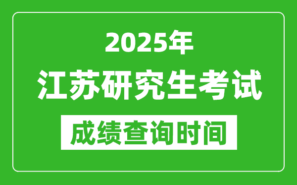 2025年江蘇考研成績查詢時間,江蘇2025考研什么時候查分